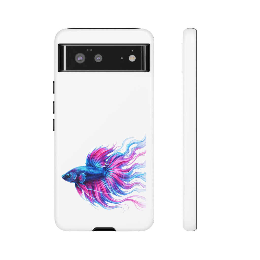 Betta Fish Tough Phone Case — Colorful Watercolor Fish Protective Cover
