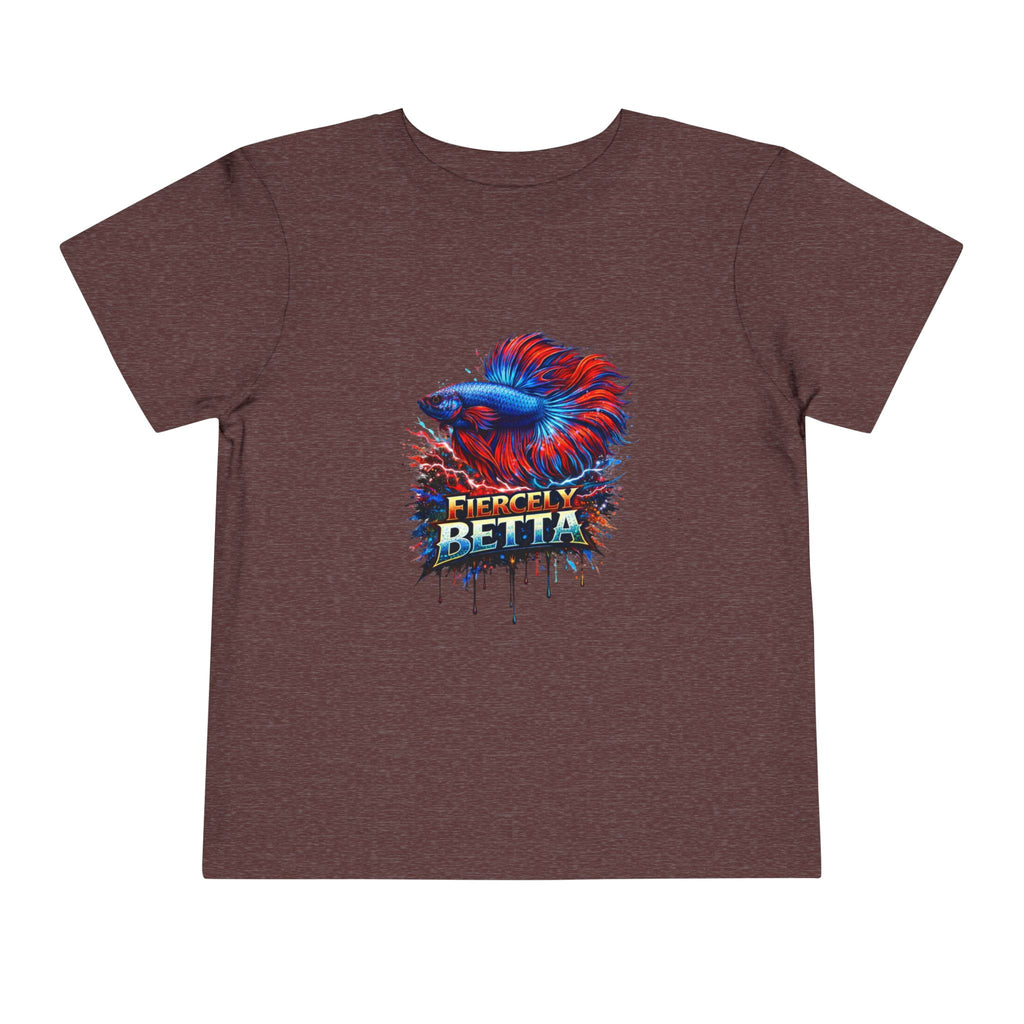 Toddler Tee - 'Fierce Betta' Colorful Betta Fish Graphic Shirt for Kids