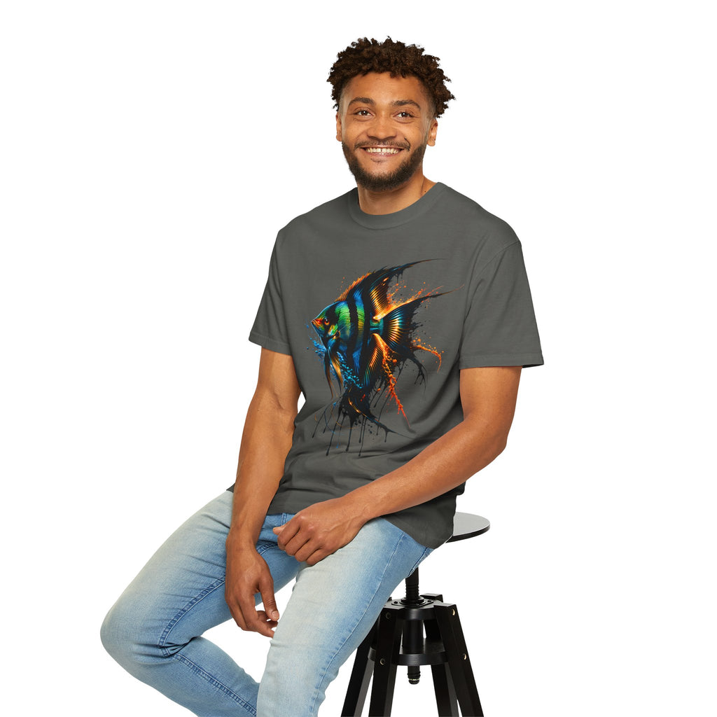 Vibrant Drip Angelfish Graphic Tee
