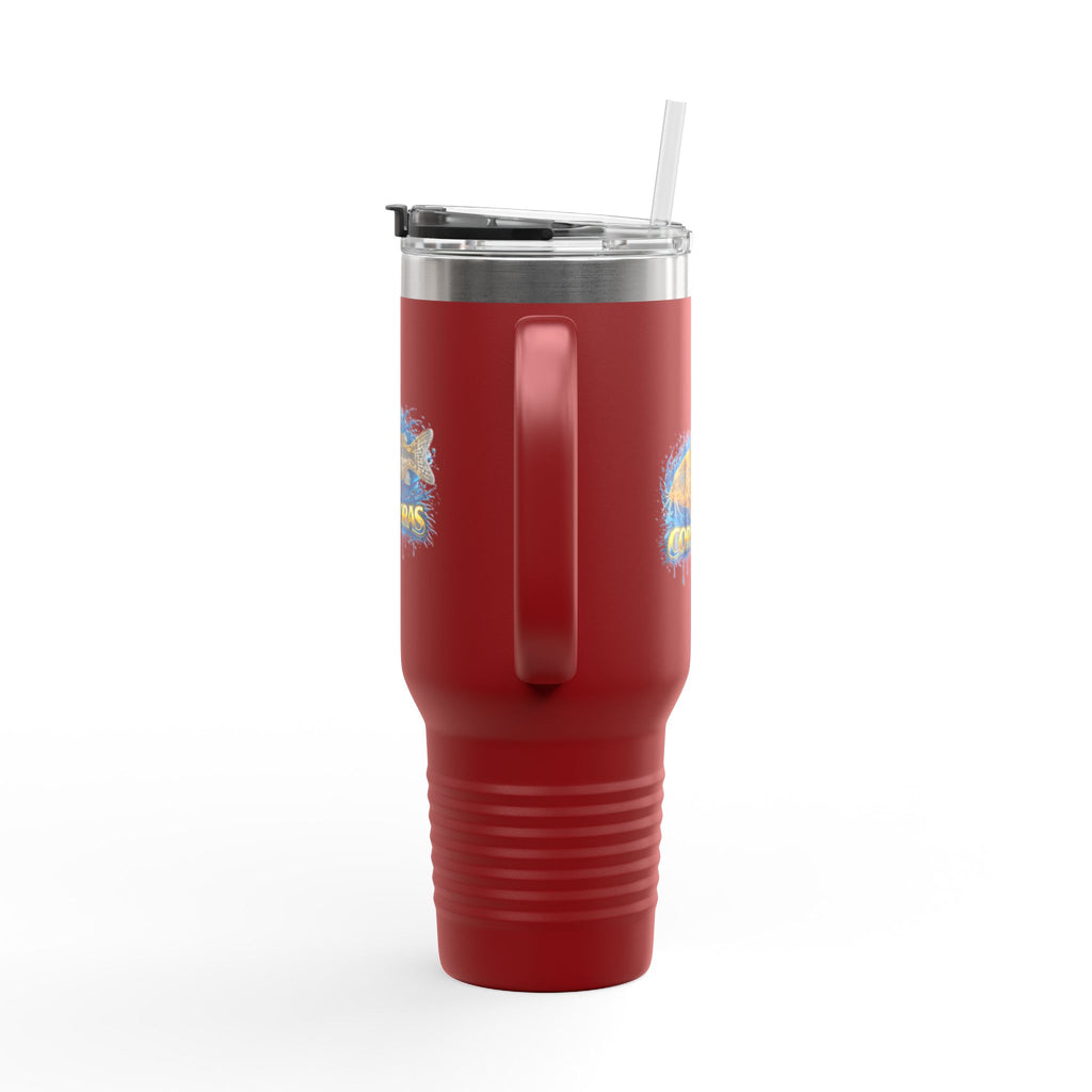 Corydoras Fish 40oz Insulated Travel Mug — Fishing Aquarium Lover Tumbler