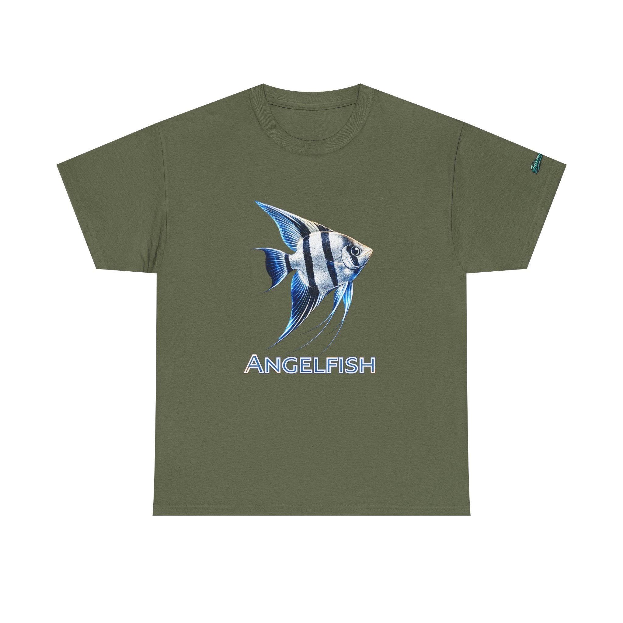 Angelfish Graphic Tee — Blue Tropical Fish Shirt