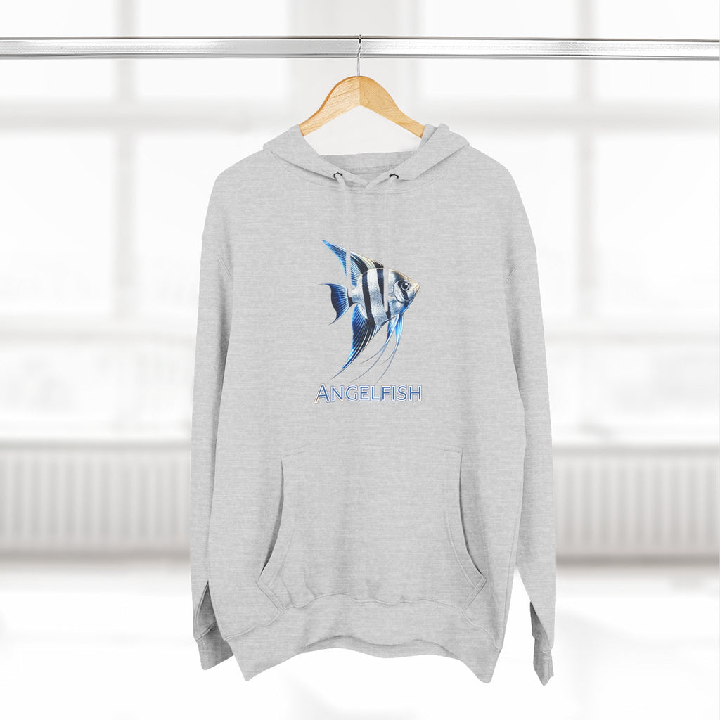 Angelfish Graphic Hoodie — Blue Aquarium Fish Pullover