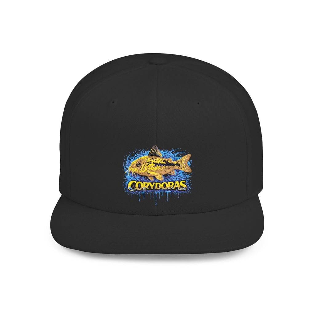 Corydoras Catfish Splash Flat Bill Snapback Hat