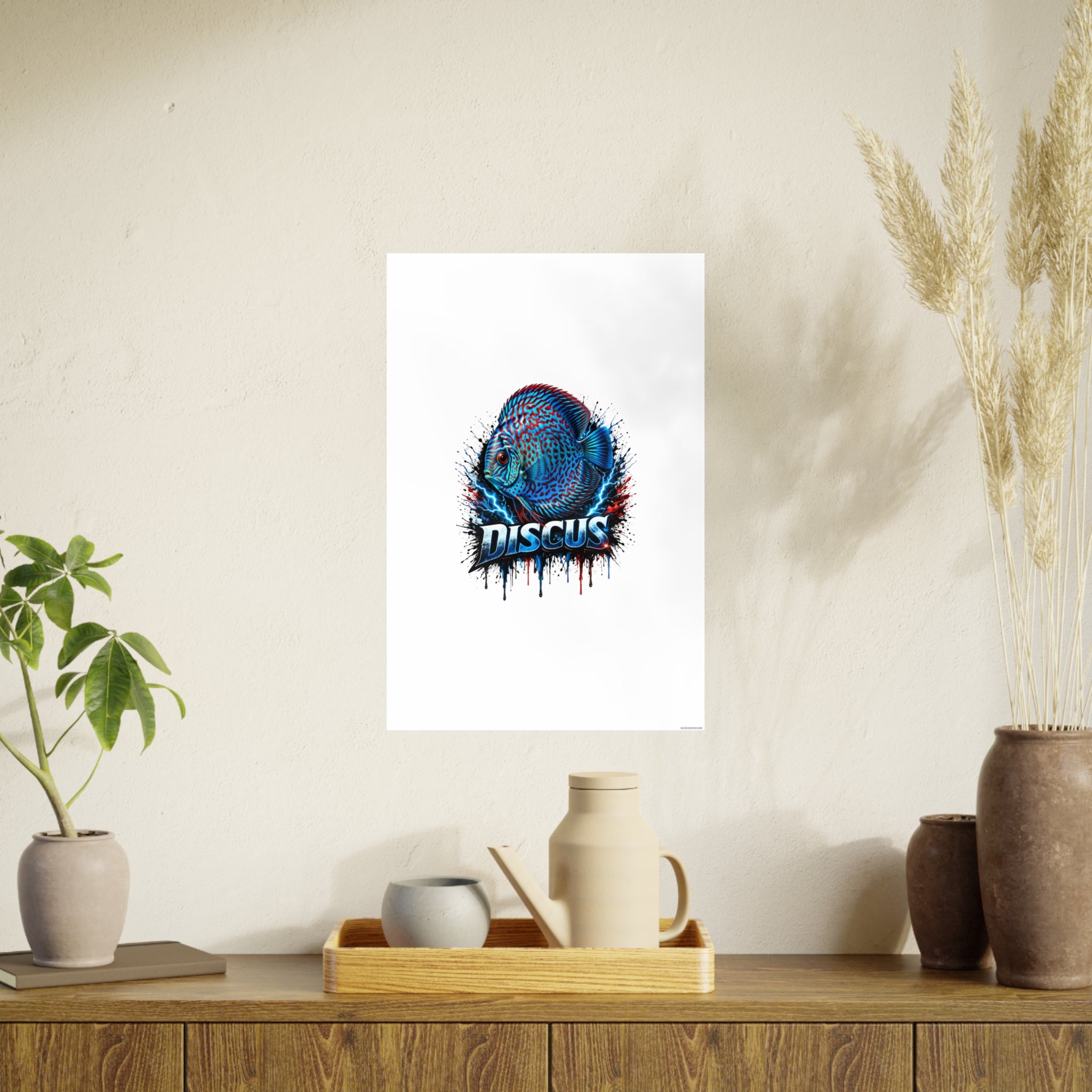 Discus Fish Art Poster — Vibrant Aquarium Wall Print