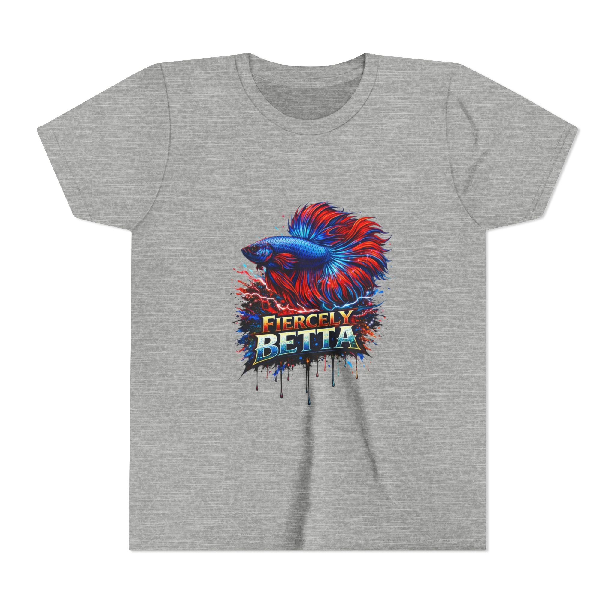 Fiercely Betta Youth Tee - Colorful Betta Fish Graphic Shirt