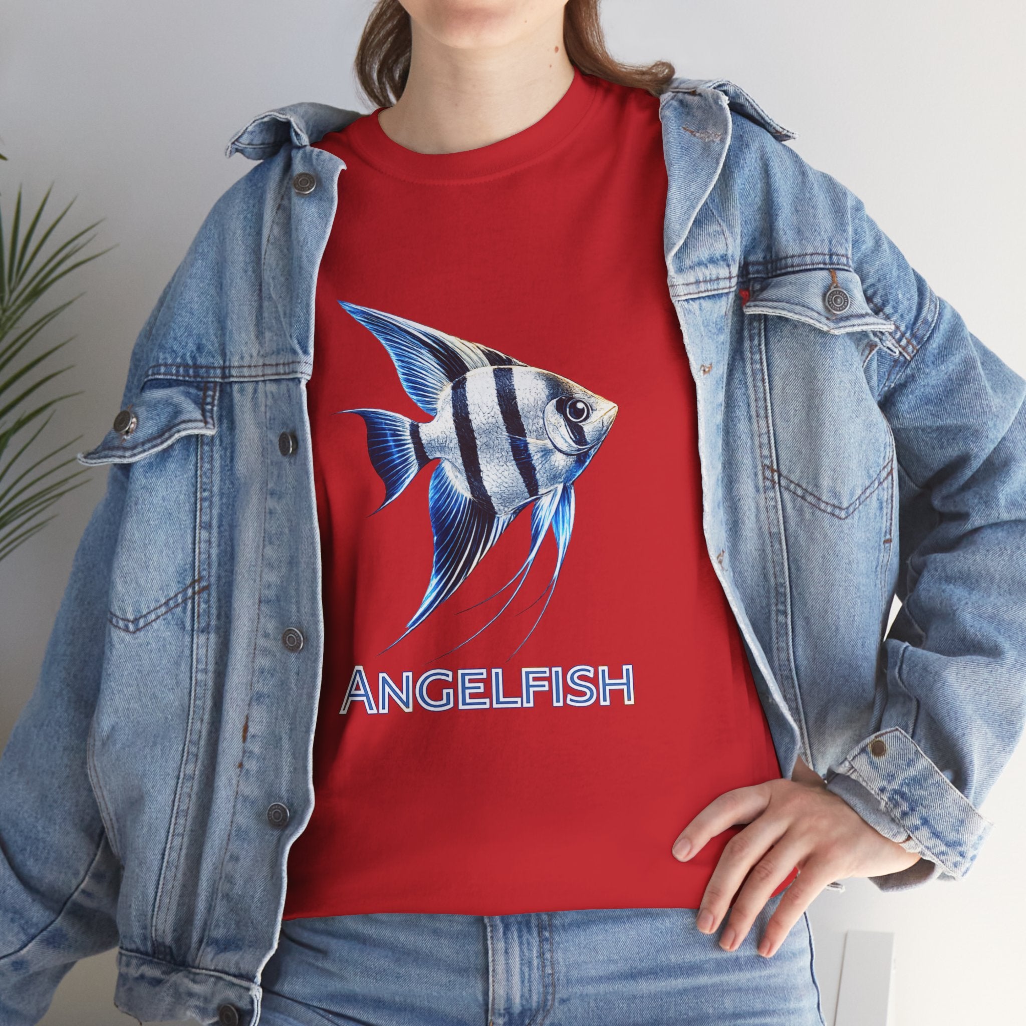 Angelfish Graphic Tee — Blue Tropical Fish Shirt