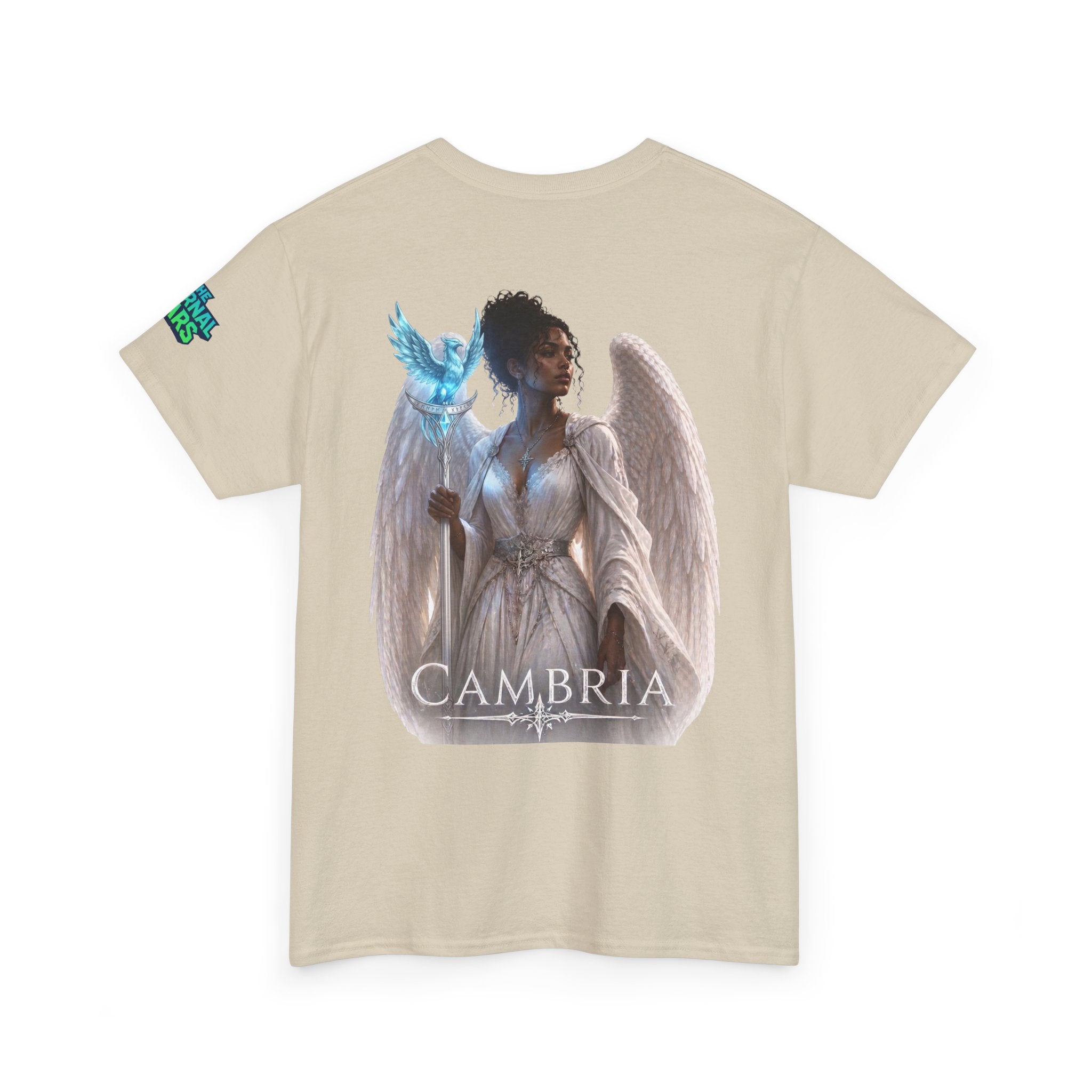 The Eternal Wars Graphic Tee – "Cambria" Winged Warrior Shirt