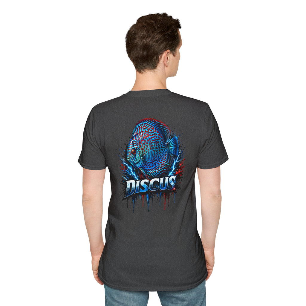 Electric Discus Fish T-Shirt - King of the Aquarium Lightning Art