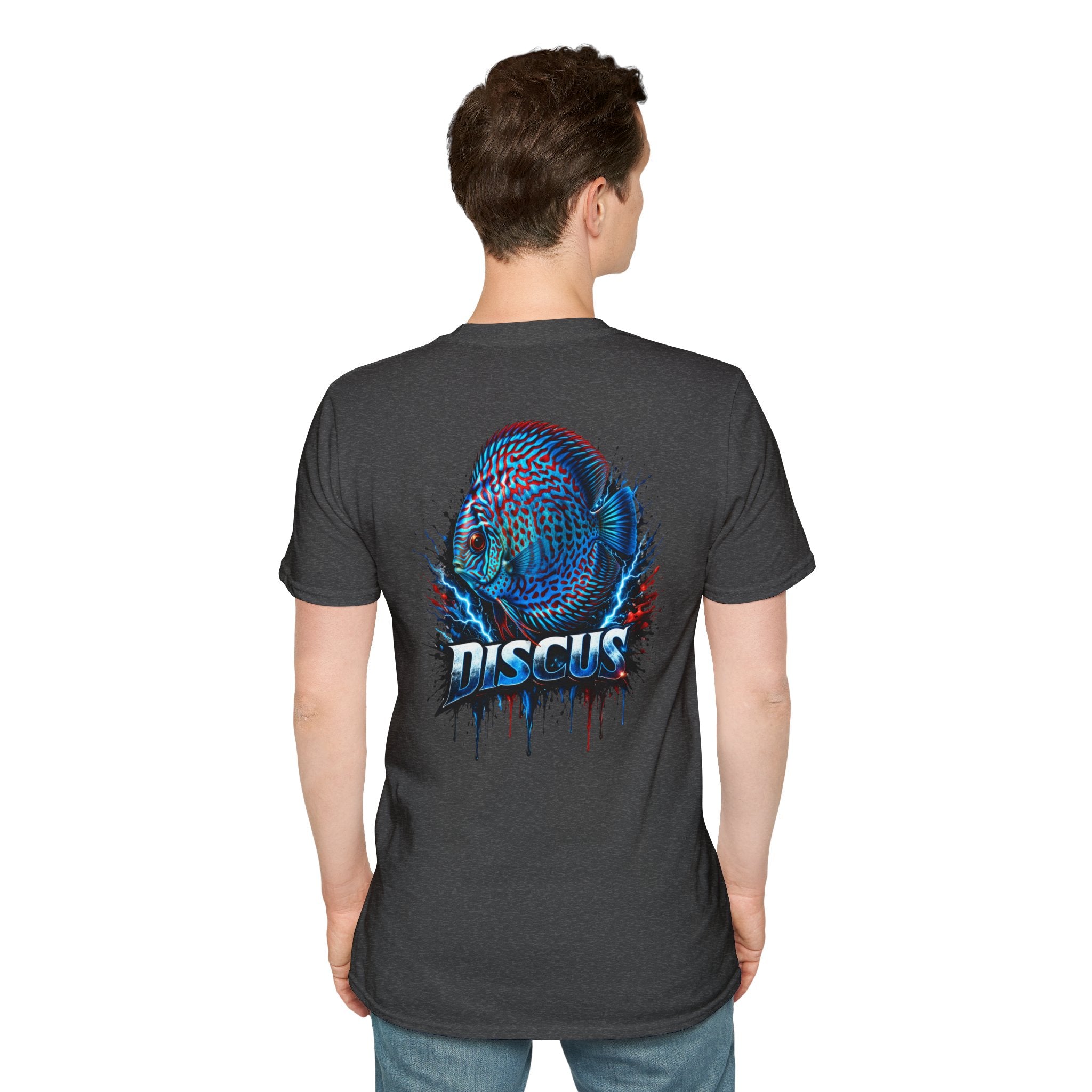 Electric Discus Fish T-Shirt - King of the Aquarium Lightning Art