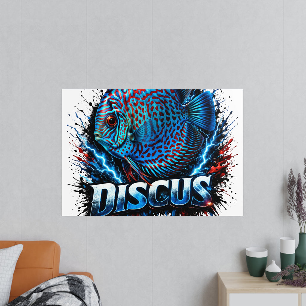 Discus Fish Photopaper Poster – Vibrant Aquarium Wall Art