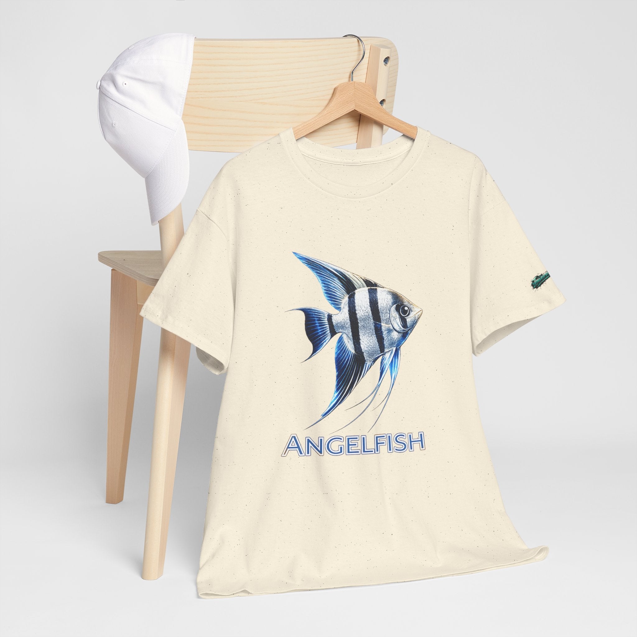 Angelfish Graphic Tee — Blue Tropical Fish Shirt
