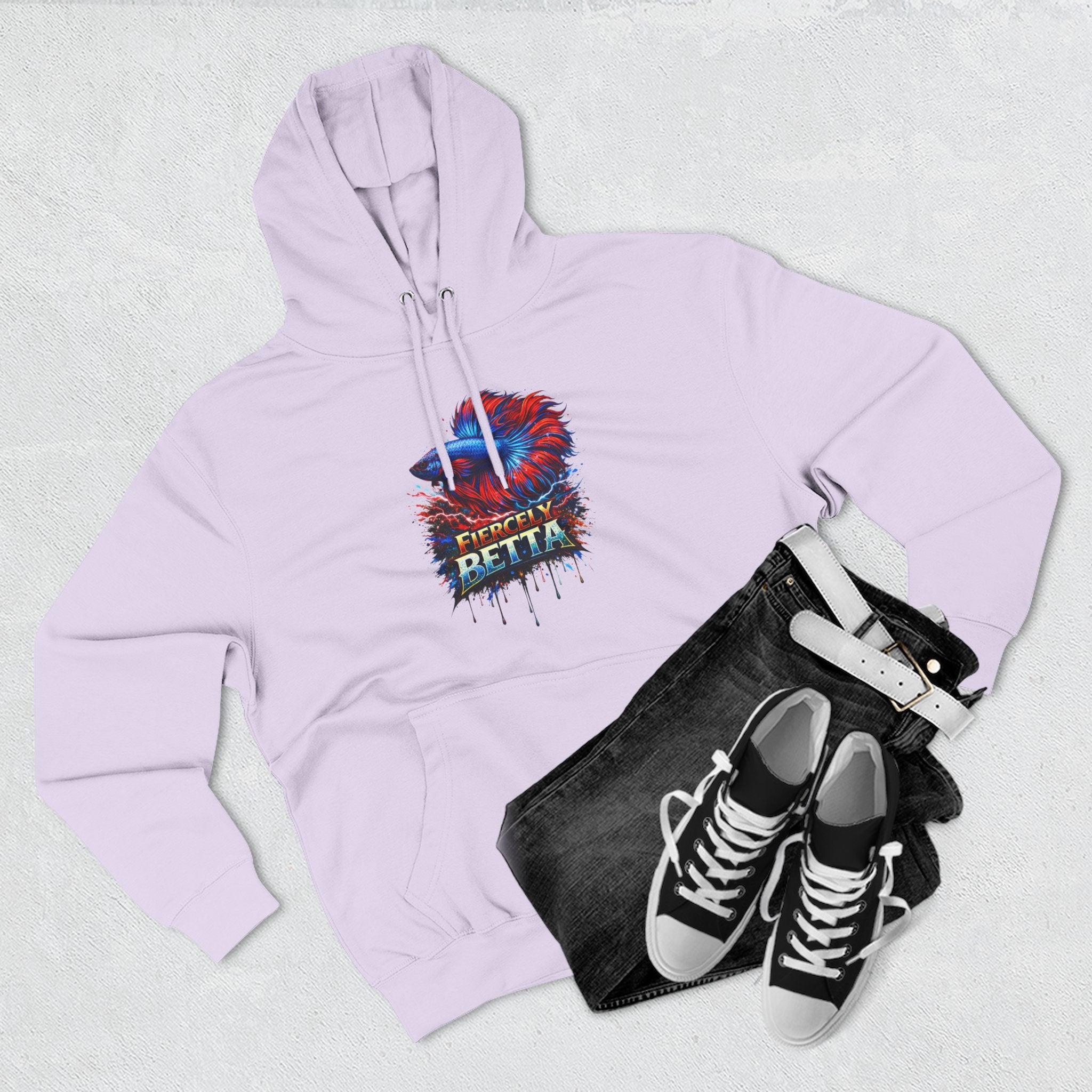 Fiercely Betta – Premium "Neon Flare" 3-End Fleece Hoodie