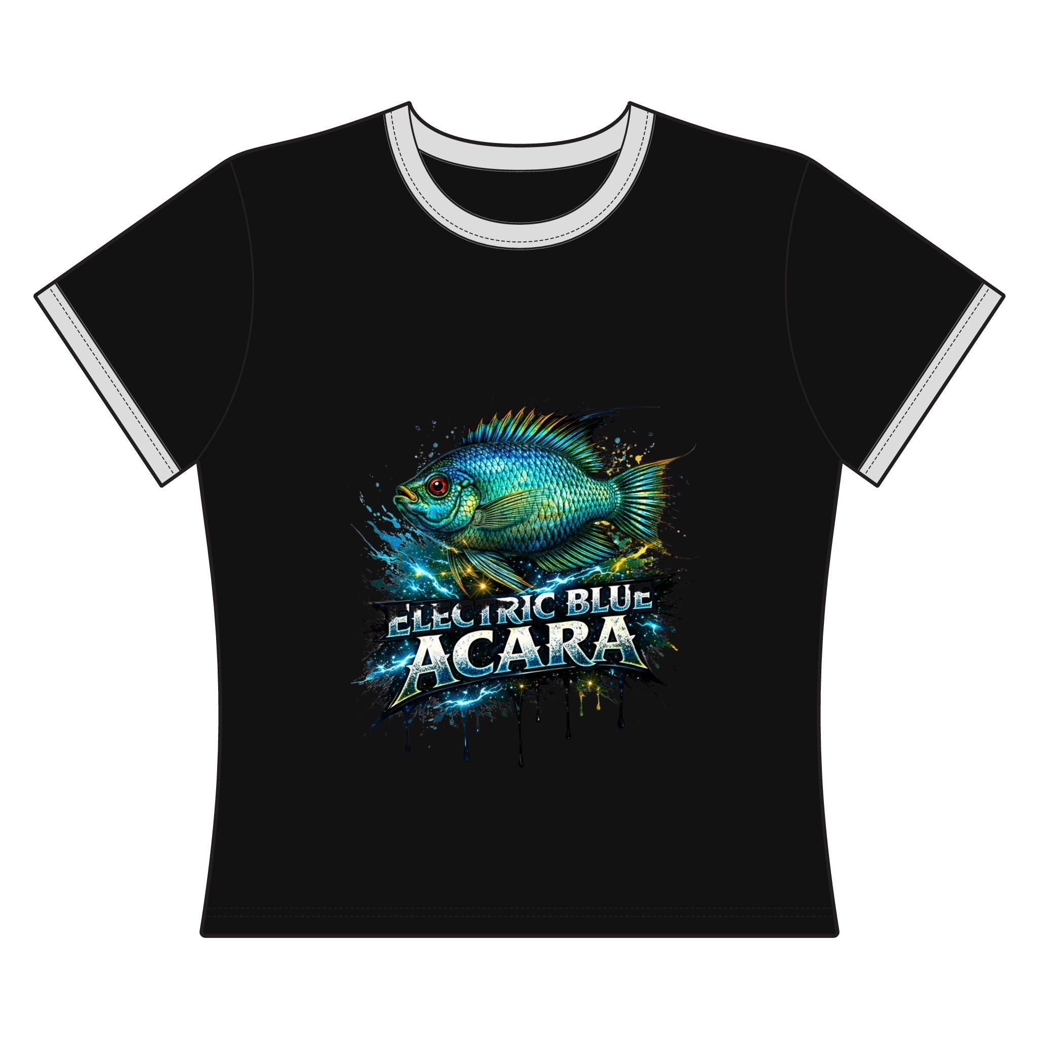 Electric Blue Acara Ringer Tee