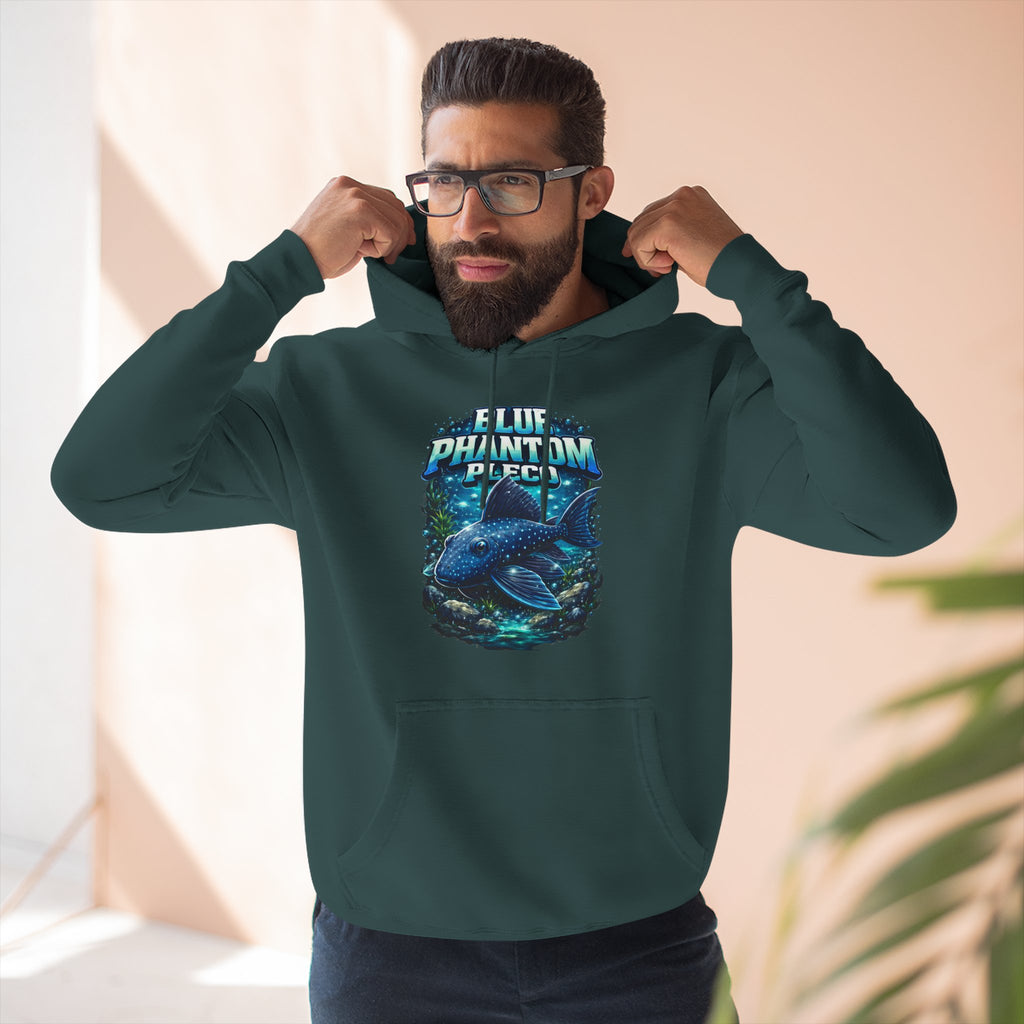 Blue Phantom Pleco L128 Hoodies | Premium Fish Keeper Streetwear | Inverness Ink