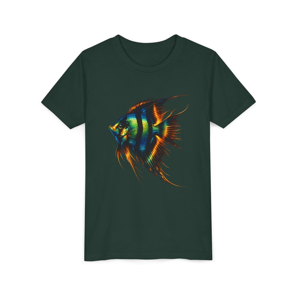 Angelfish Youth Tee – Colorful Aquarium Fish Graphic Shirt for Kids