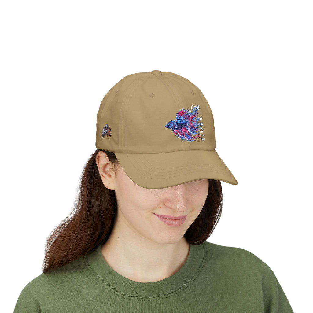 Betta Fish Dad Cap – Embroidered Color Splash Fish Baseball Hat