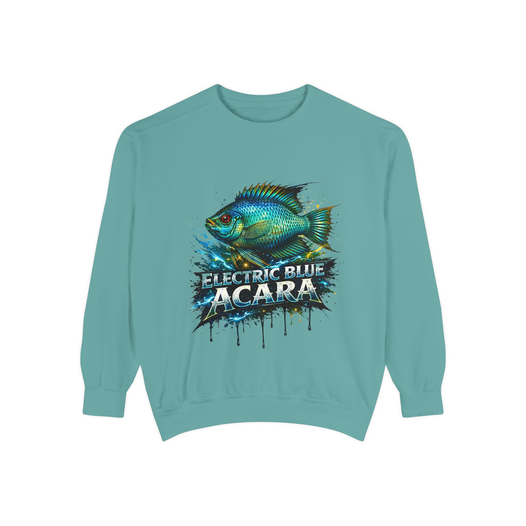 Electric Blue Acara – Garment-Dyed Premium Sweatshirt