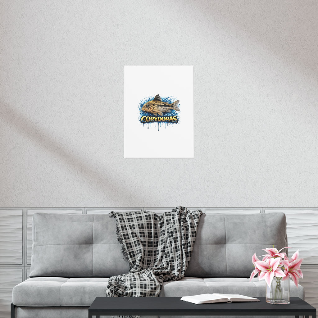 Corydoras Fish Poster — Freshwater Aquarium Art Print