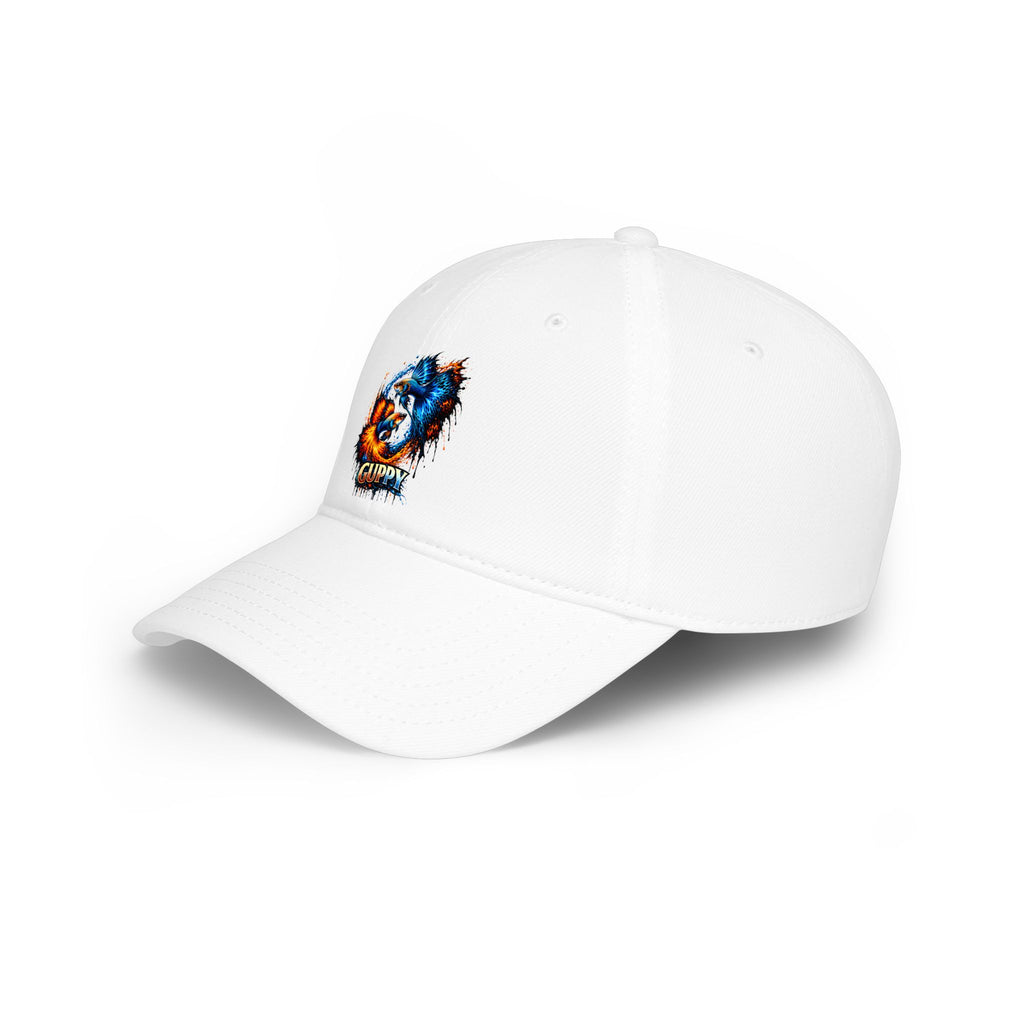 Low Profile Cap — Colorful Grunge Fish 'Guppy' Embroidered Hat