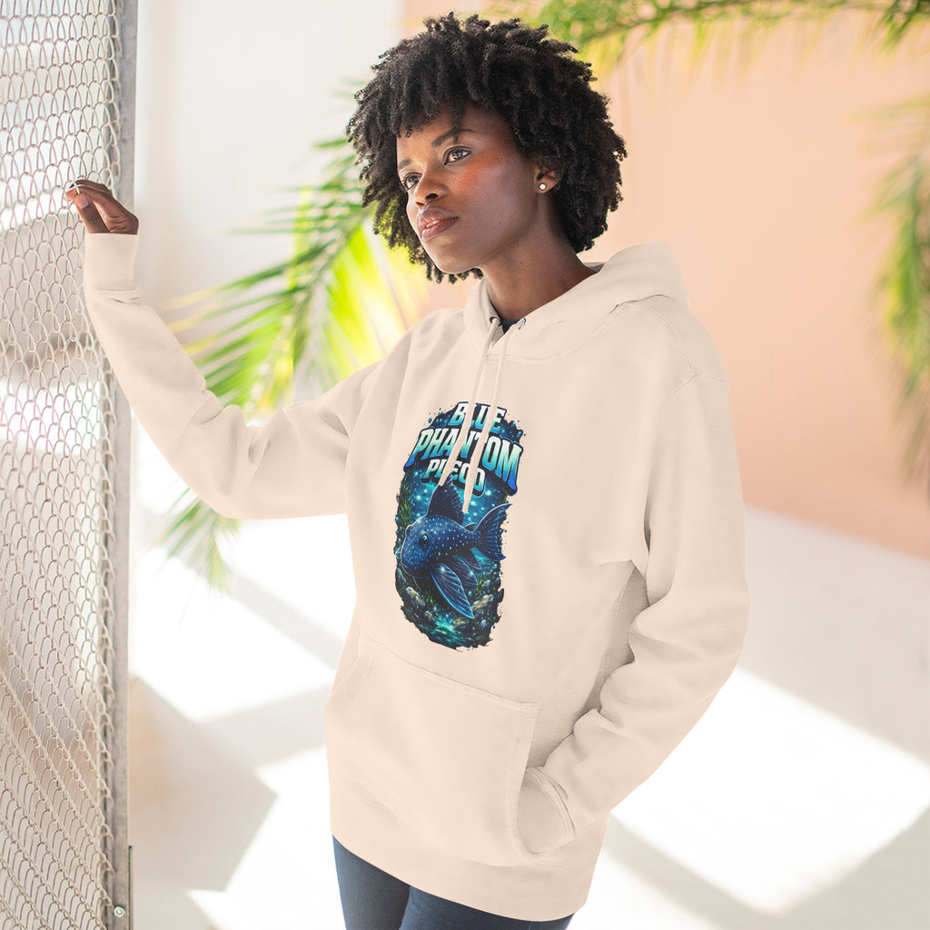 Blue Phantom Pleco L128 Hoodies | Premium Fish Keeper Streetwear | Inverness Ink