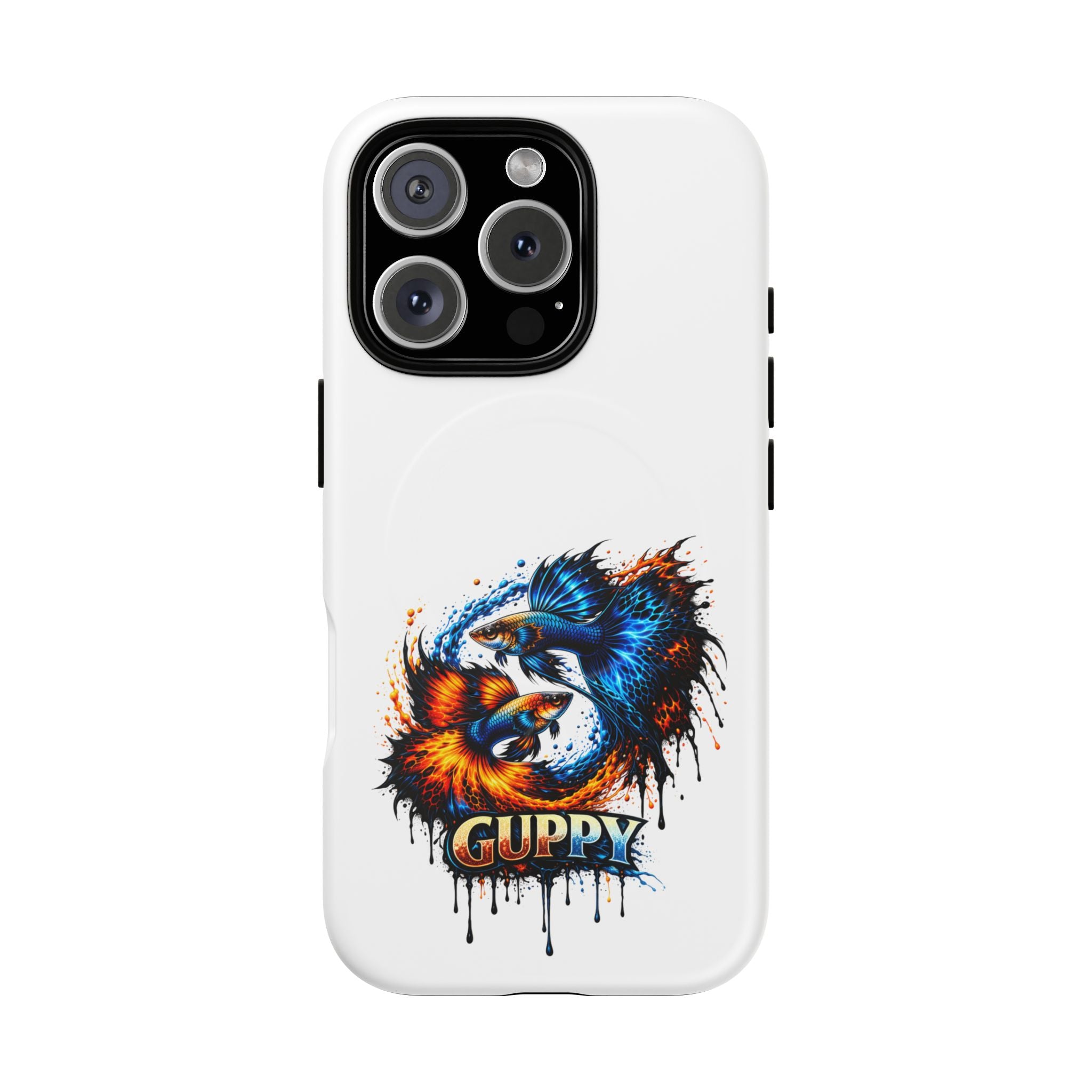 Fire & Ice Guppy – "Neon Flare" Magnetic Impact Case