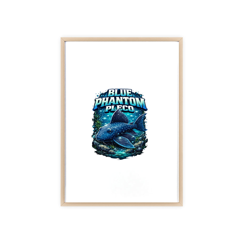 Blue Phantom Pleco Poster — Framed Aquarium Fish Wall Art