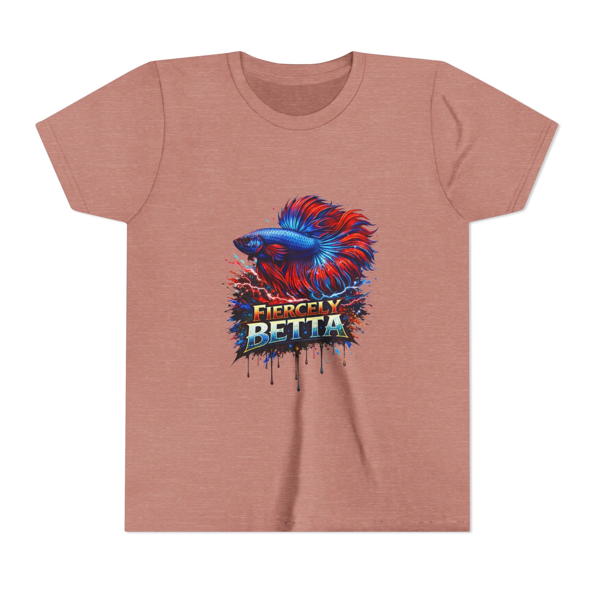 Fiercely Betta Youth Tee - Colorful Betta Fish Graphic Shirt