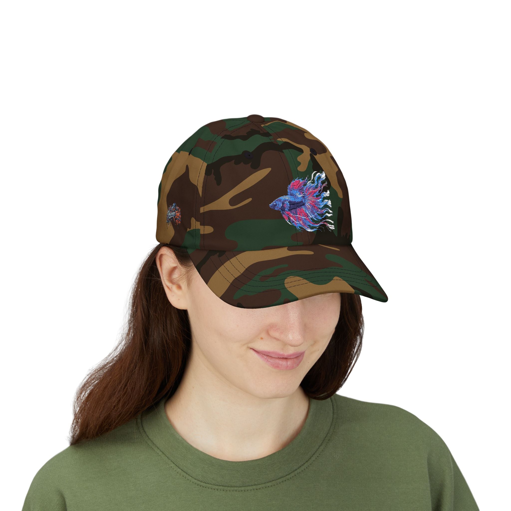 Betta Fish Dad Cap – Embroidered Color Splash Fish Baseball Hat