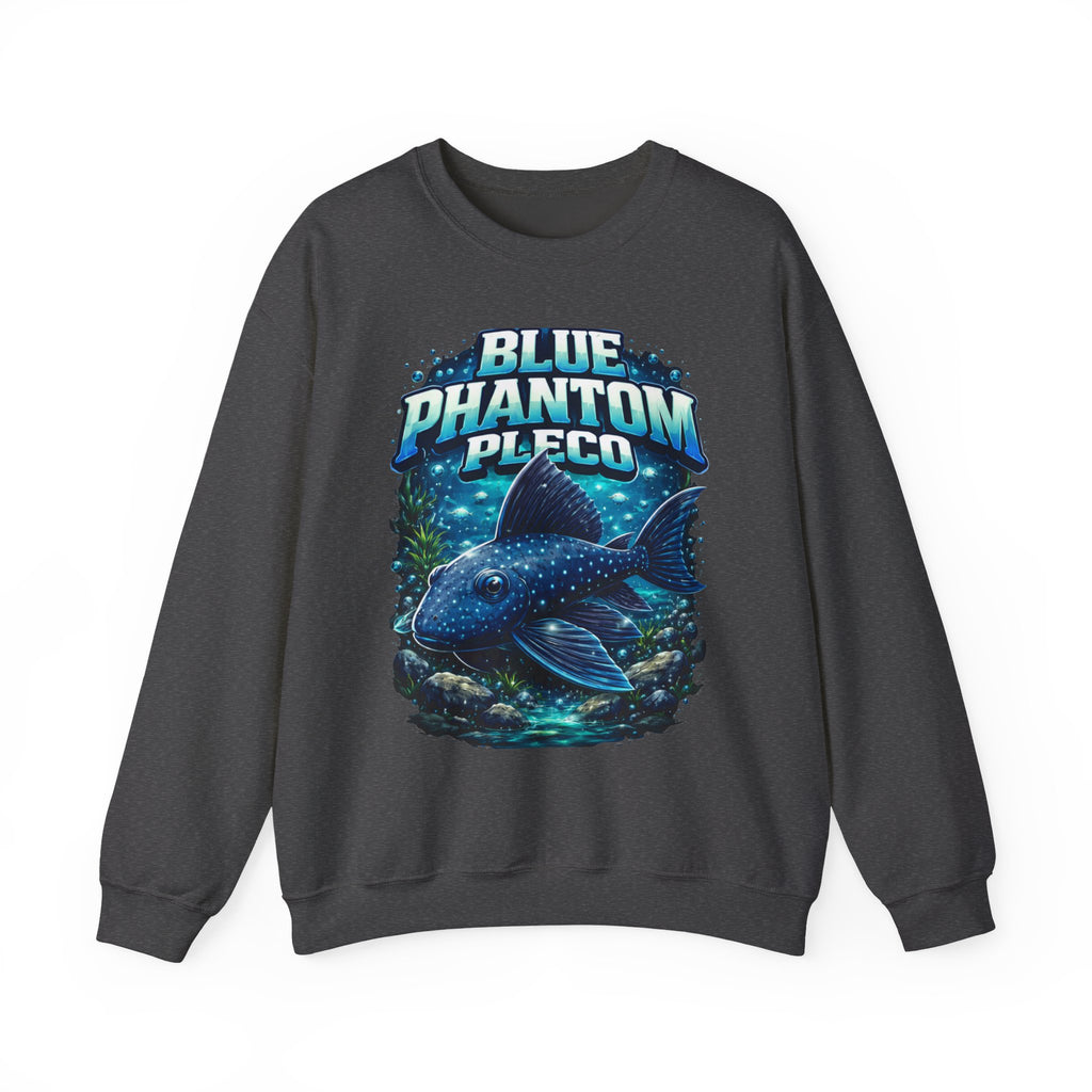 Blue Phantom Pleco Crewneck Sweatshirt – Aquatic Fish Graphic Pullover