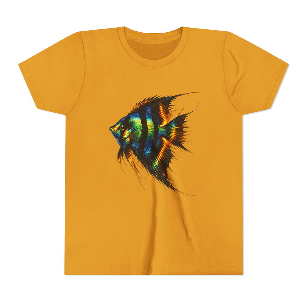 Angelfish Youth Tee – Colorful Aquarium Fish Graphic Shirt for Kids