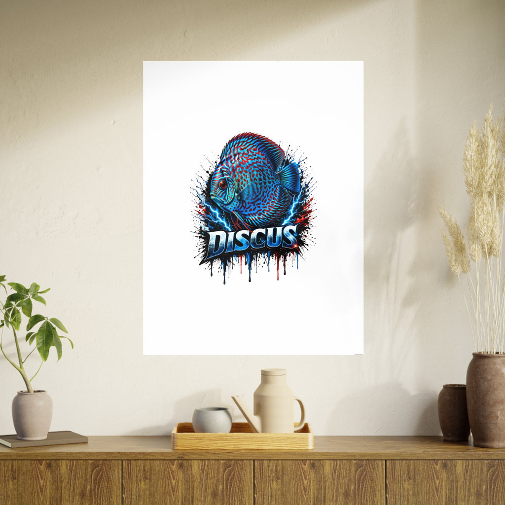 Discus Fish Art Poster — Vibrant Aquarium Wall Print
