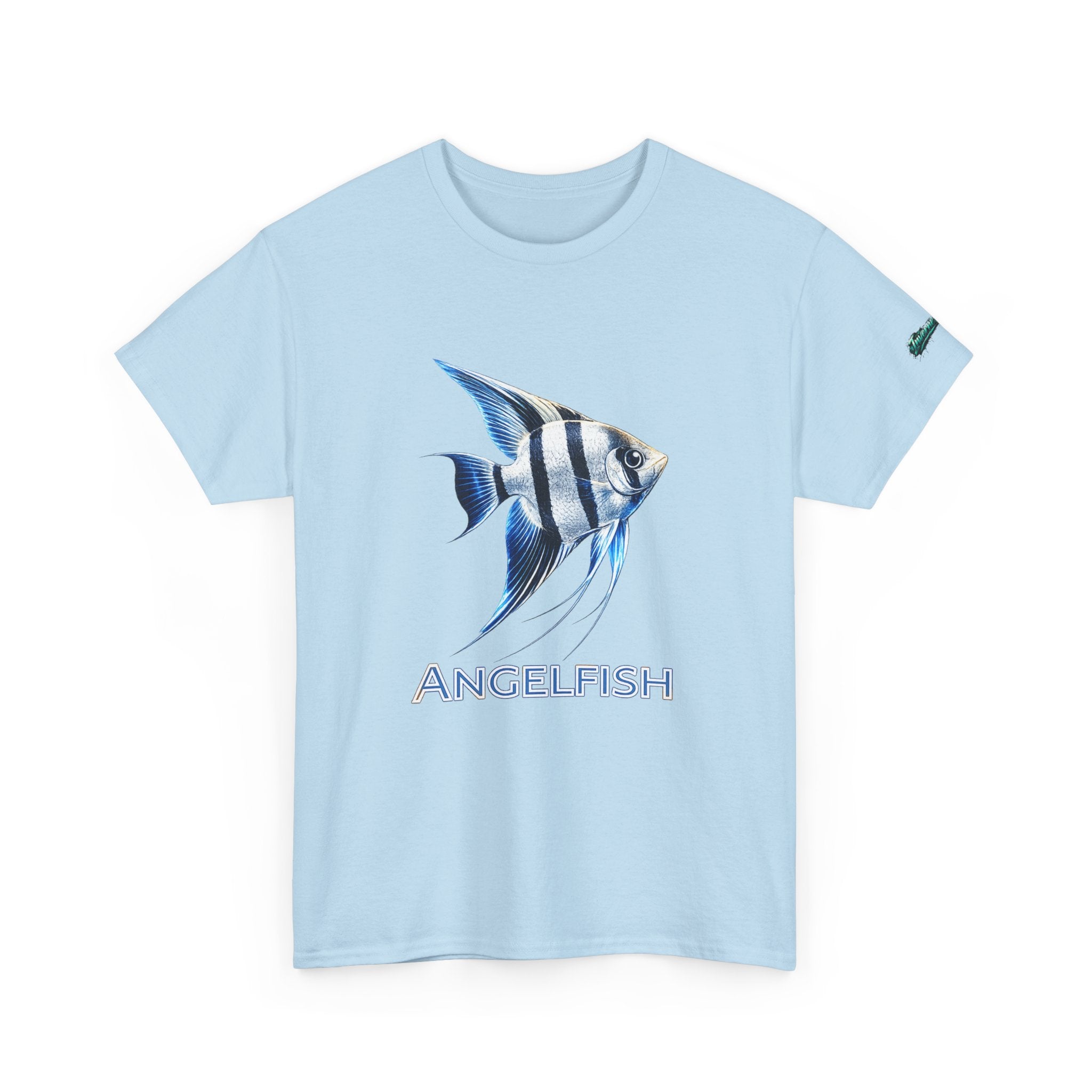 Angelfish Graphic Tee — Blue Tropical Fish Shirt