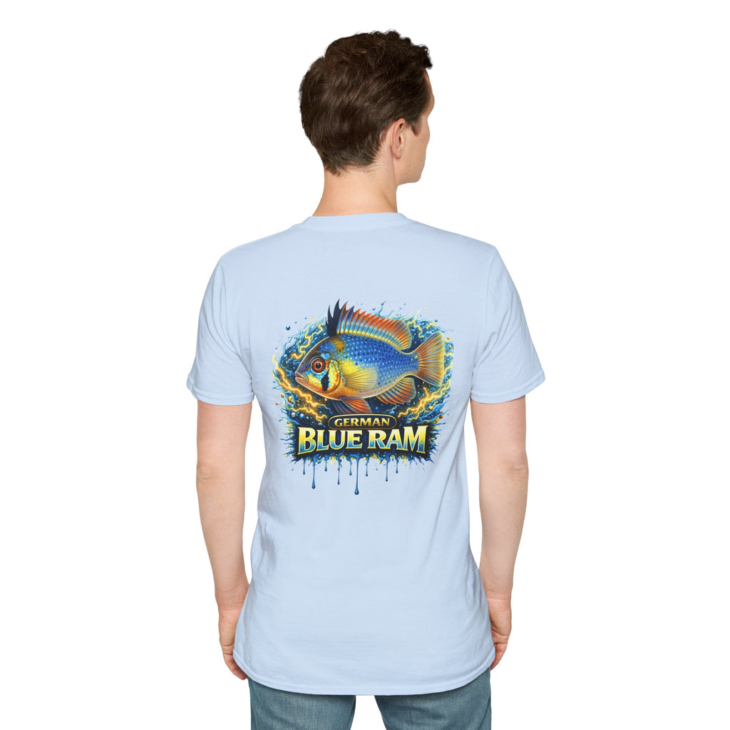 German Blue Ram Fish T-Shirt — Colorful Aquarium Cichlid Tee