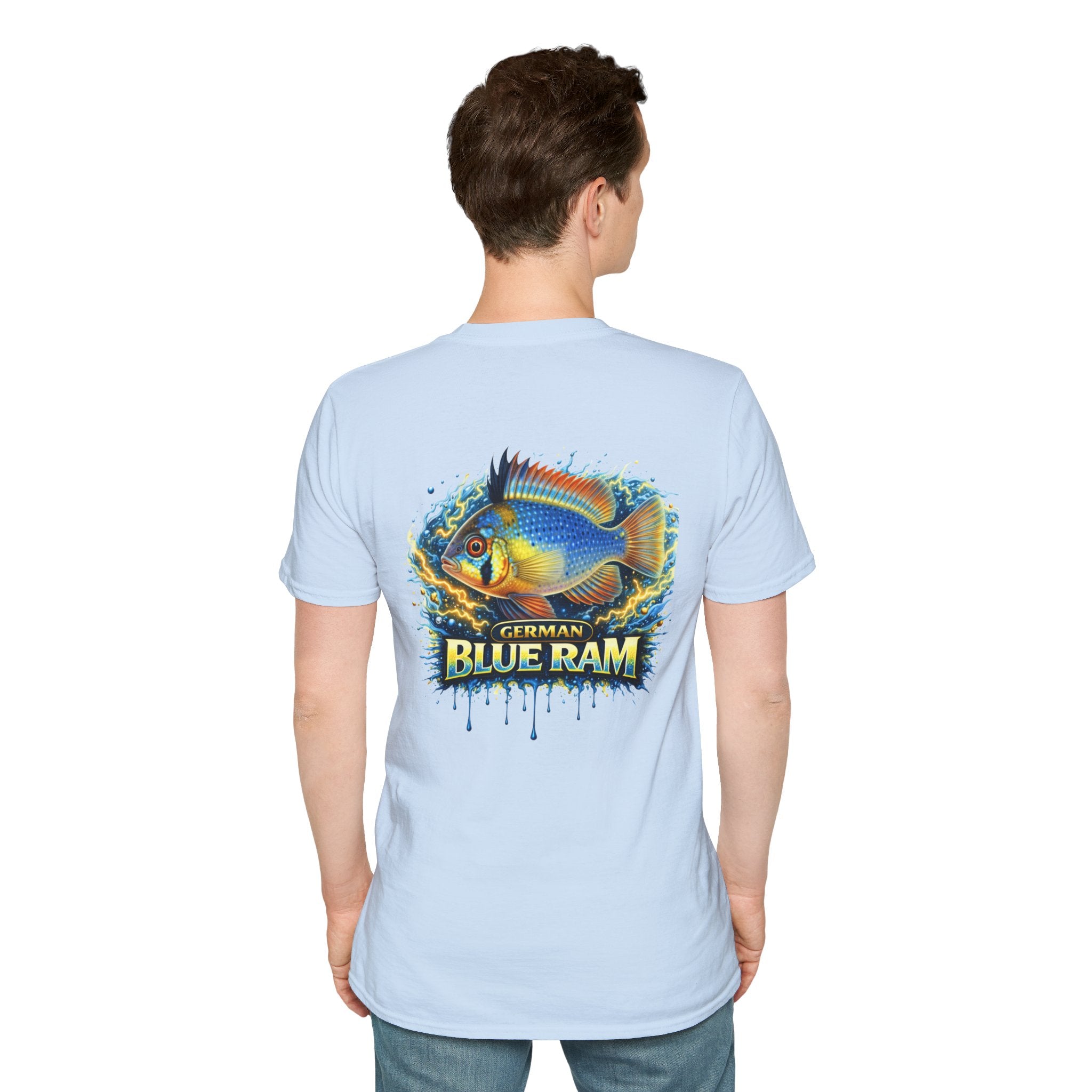 German Blue Ram Fish T-Shirt — Colorful Aquarium Cichlid Tee