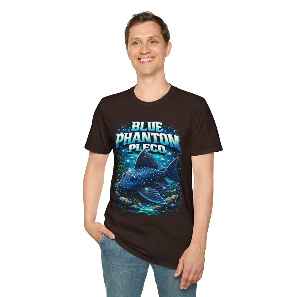 Blue Phantom Pleco T-Shirt — Graphic Aquarium Fish Tee