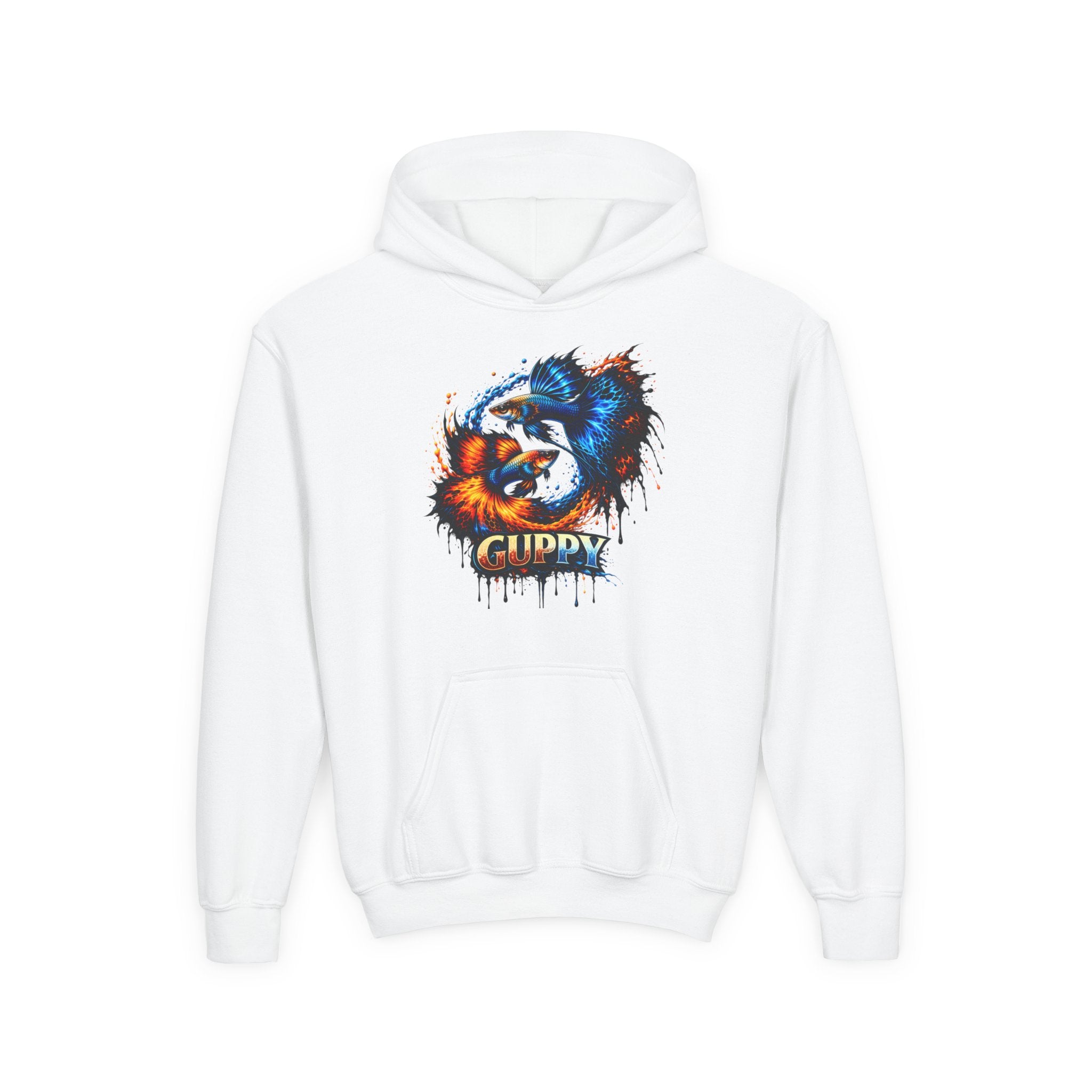 Fire & Ice Guppy – Kids "Neon Flare" Fleece Hoodie