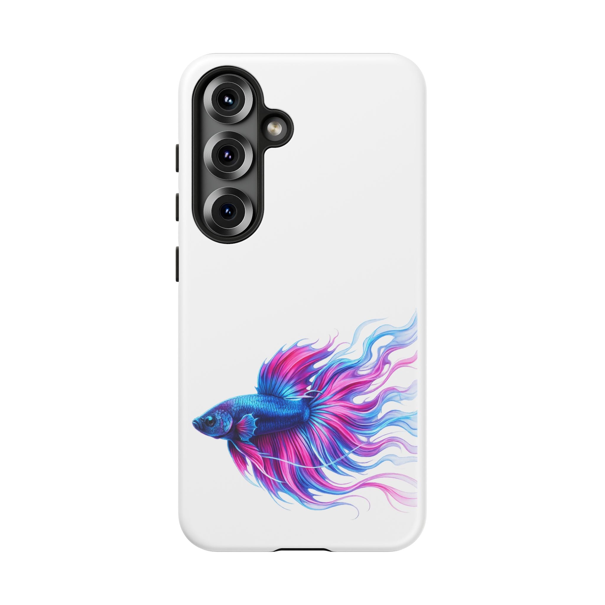 Betta Fish Tough Phone Case — Colorful Watercolor Fish Protective Cover