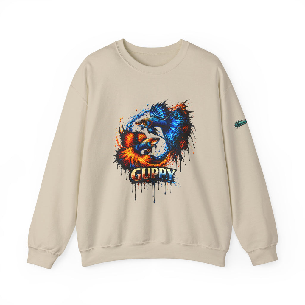 Fire & Ice Guppy – Premium "Neon Flare" Crewneck Sweatshirt