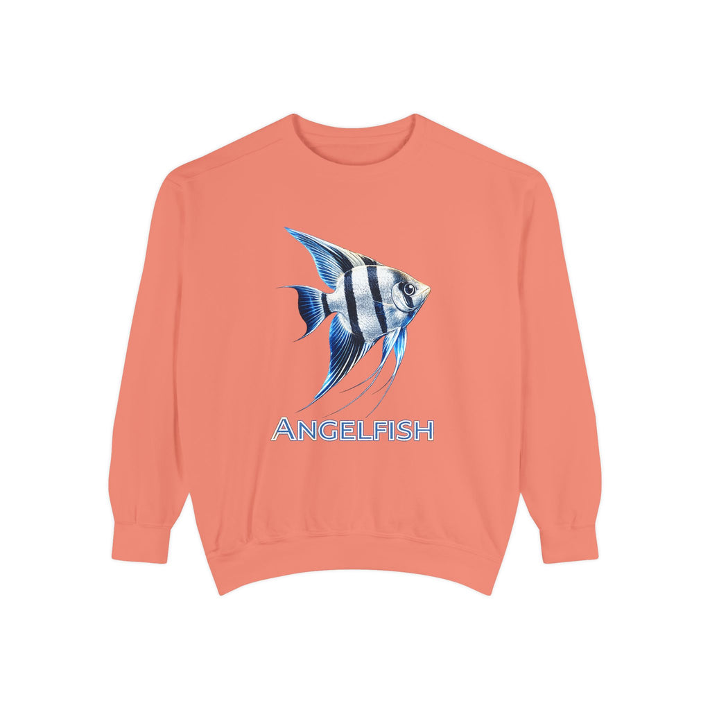 Angelfish Graphic Sweatshirt — Blue Tropical Fish Crewneck