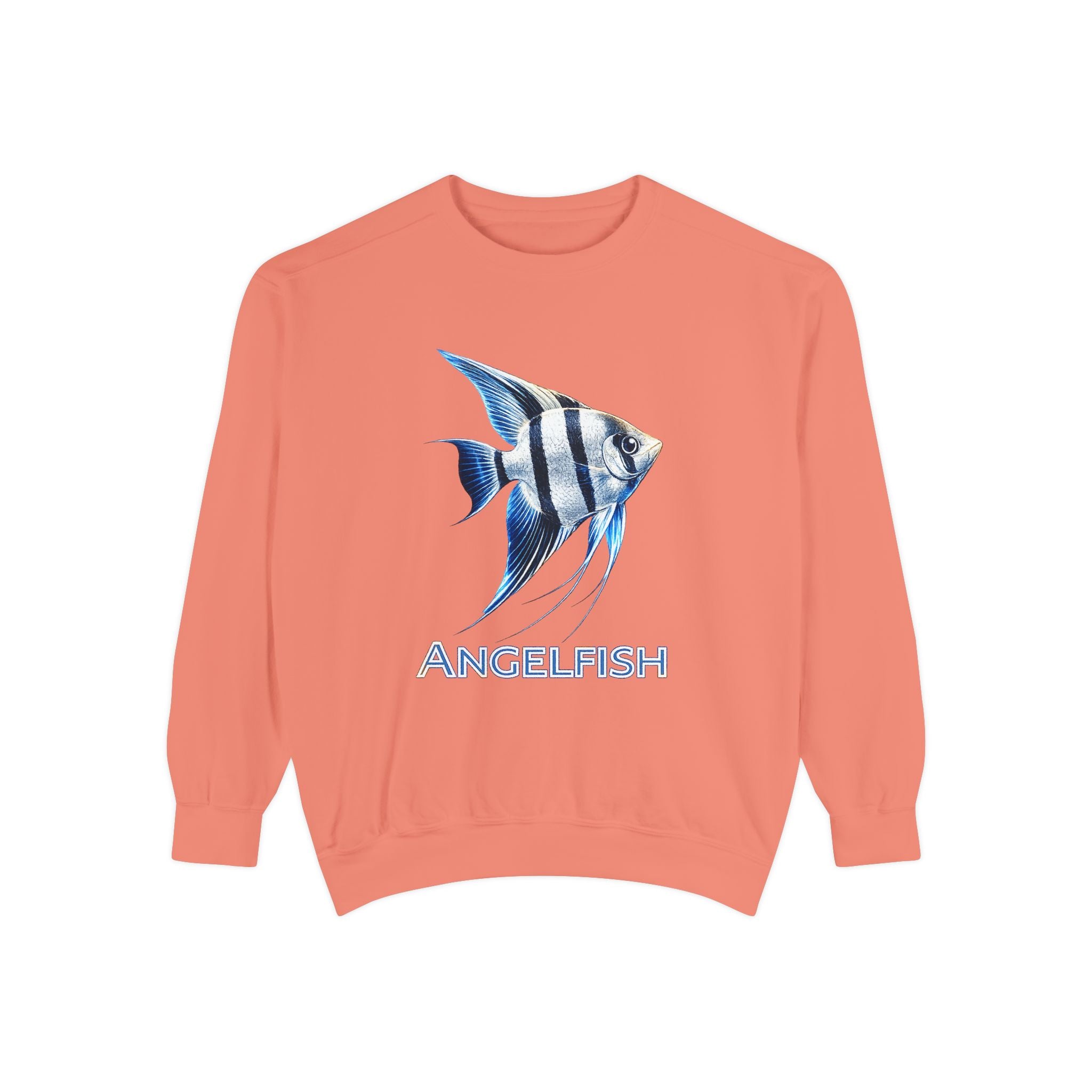 Angelfish Graphic Sweatshirt — Blue Tropical Fish Crewneck