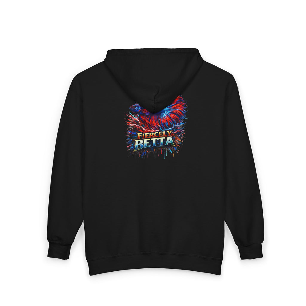 Fiercely Betta – Premium "Neon Flare" Zip-Up Hoodie