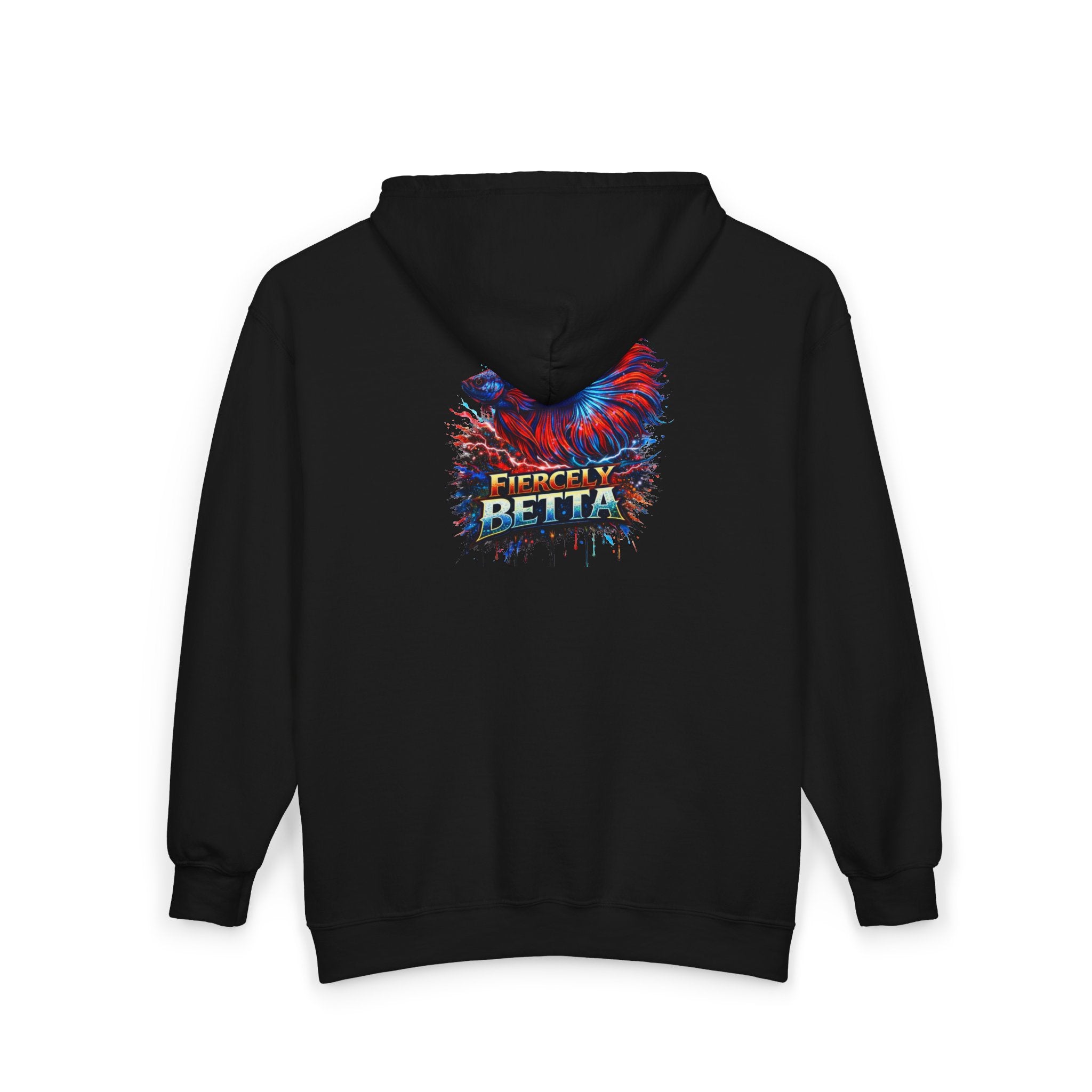 Fiercely Betta – Premium "Neon Flare" Zip-Up Hoodie