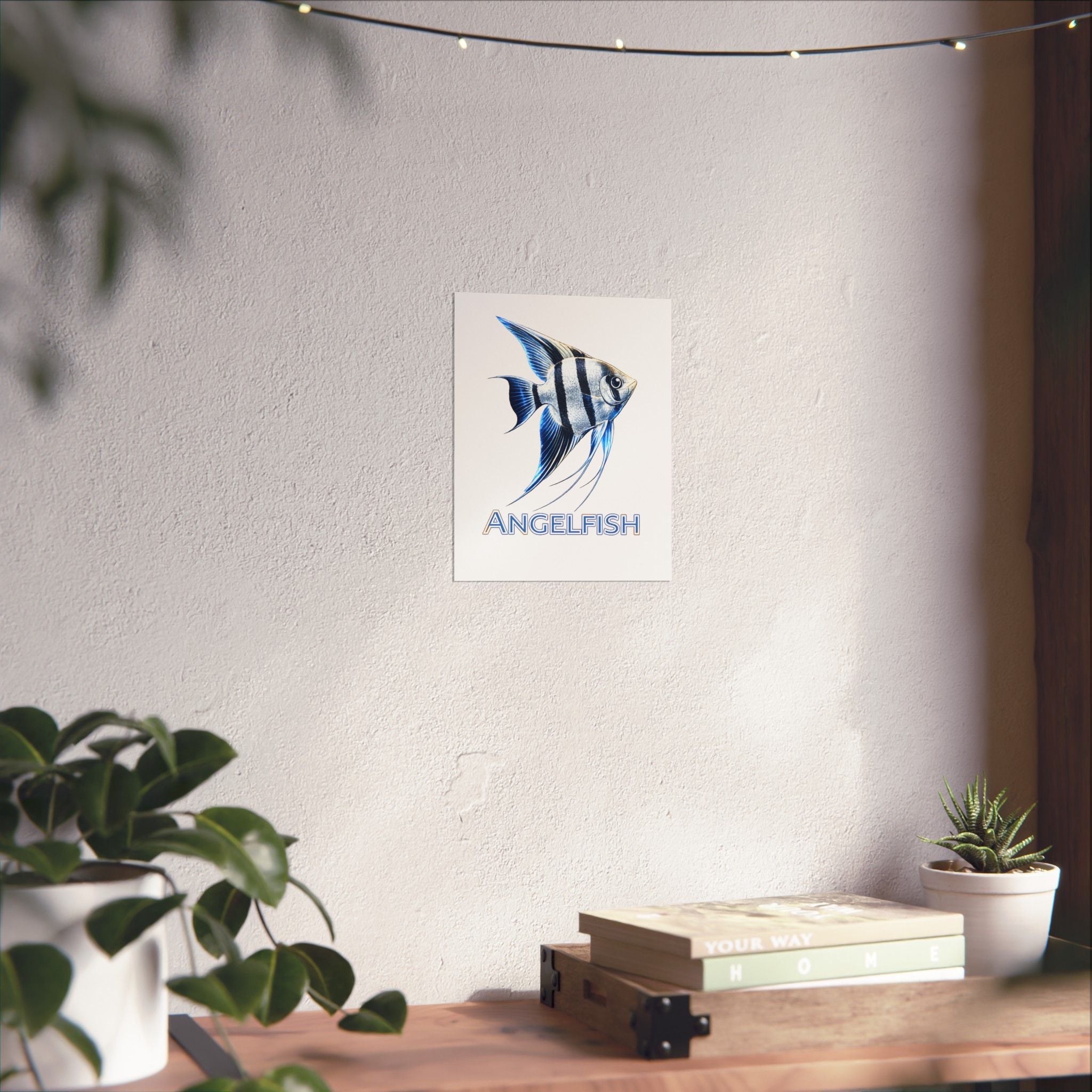 Angelfish Wall Poster — Matte Vertical Marine Fish Art Print