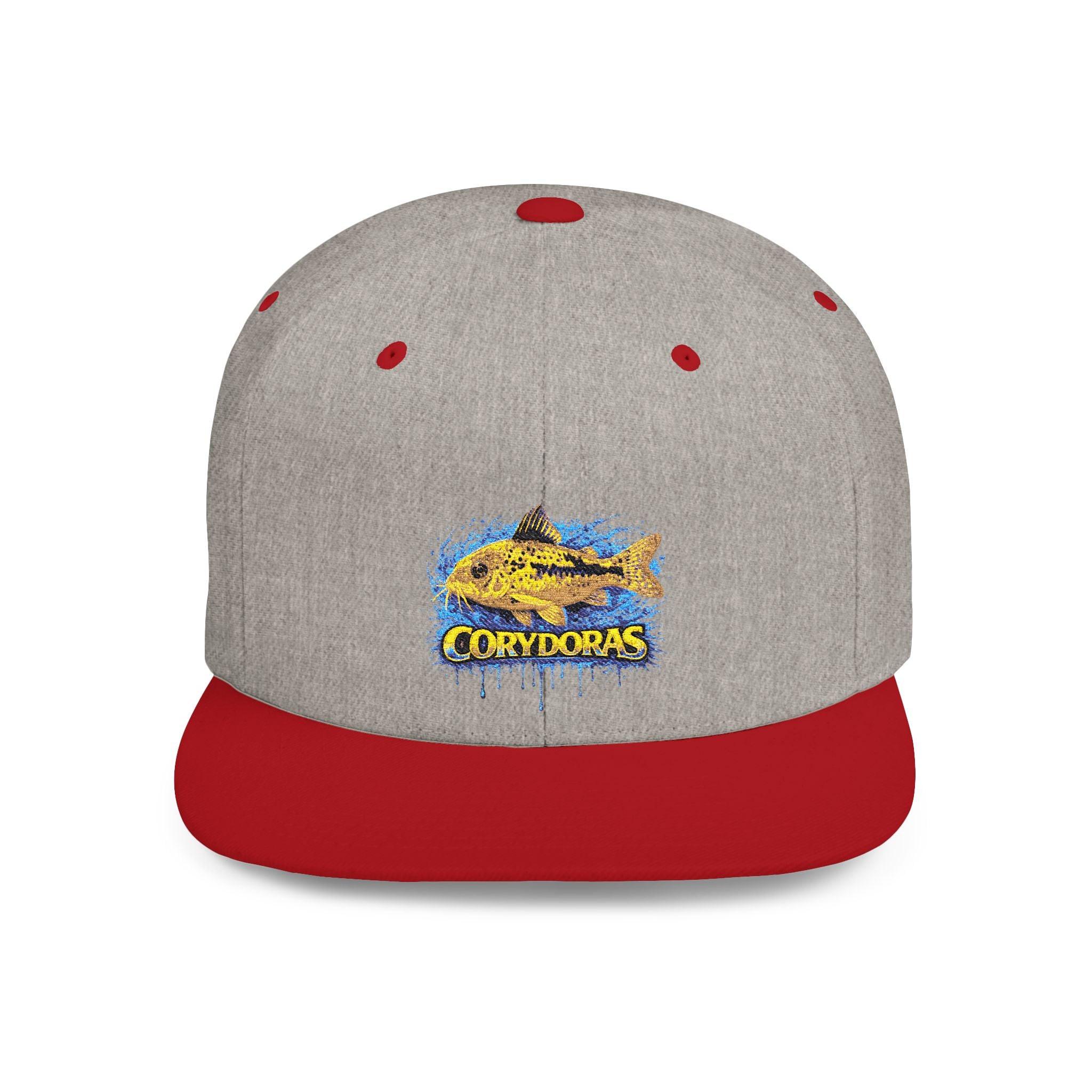 Corydoras Catfish Splash Flat Bill Snapback Hat