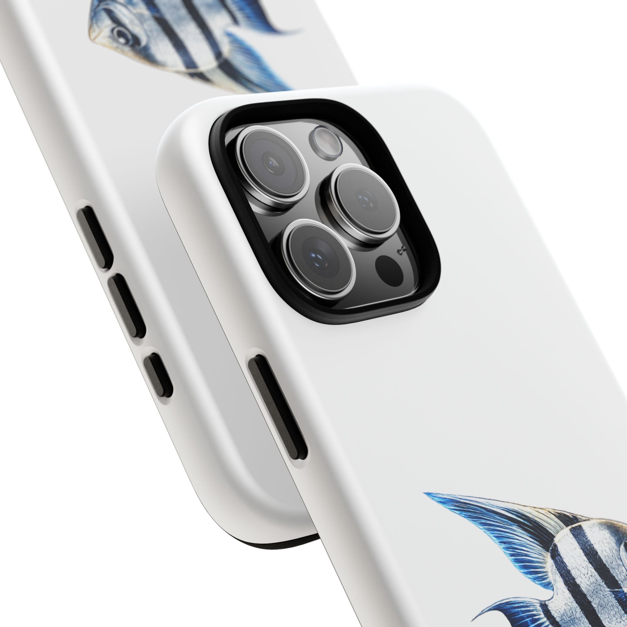 Angelfish Tough Phone Case – Durable Protective Case with Blue Tropical Fish Design
