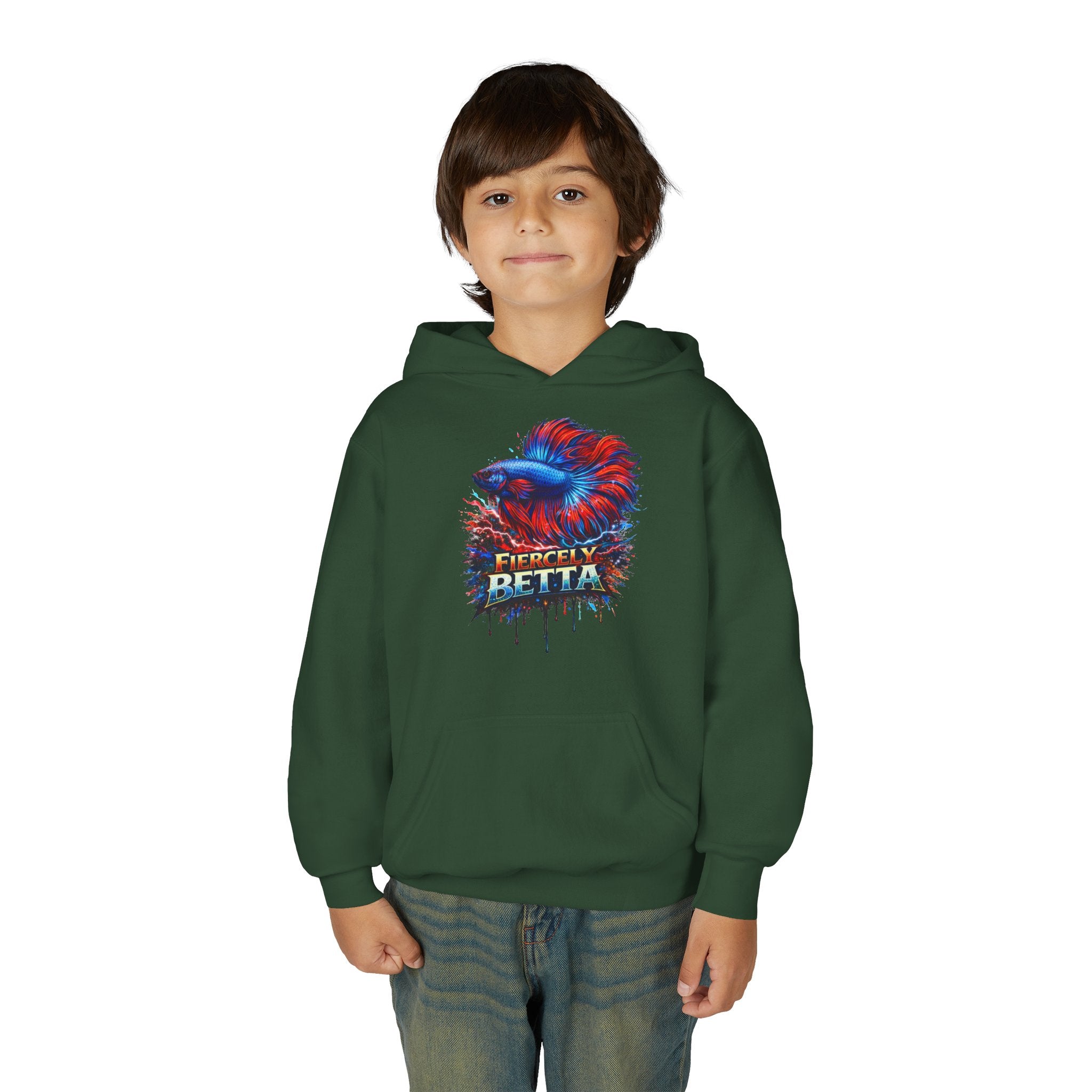 Fiercely Betta – Kids "Neon Flare" Fleece Hoodie