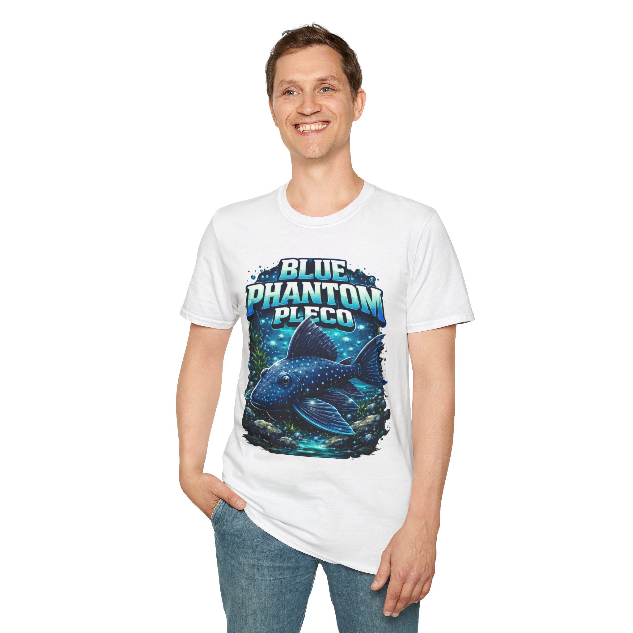 Blue Phantom Pleco T-Shirt — Graphic Aquarium Fish Tee