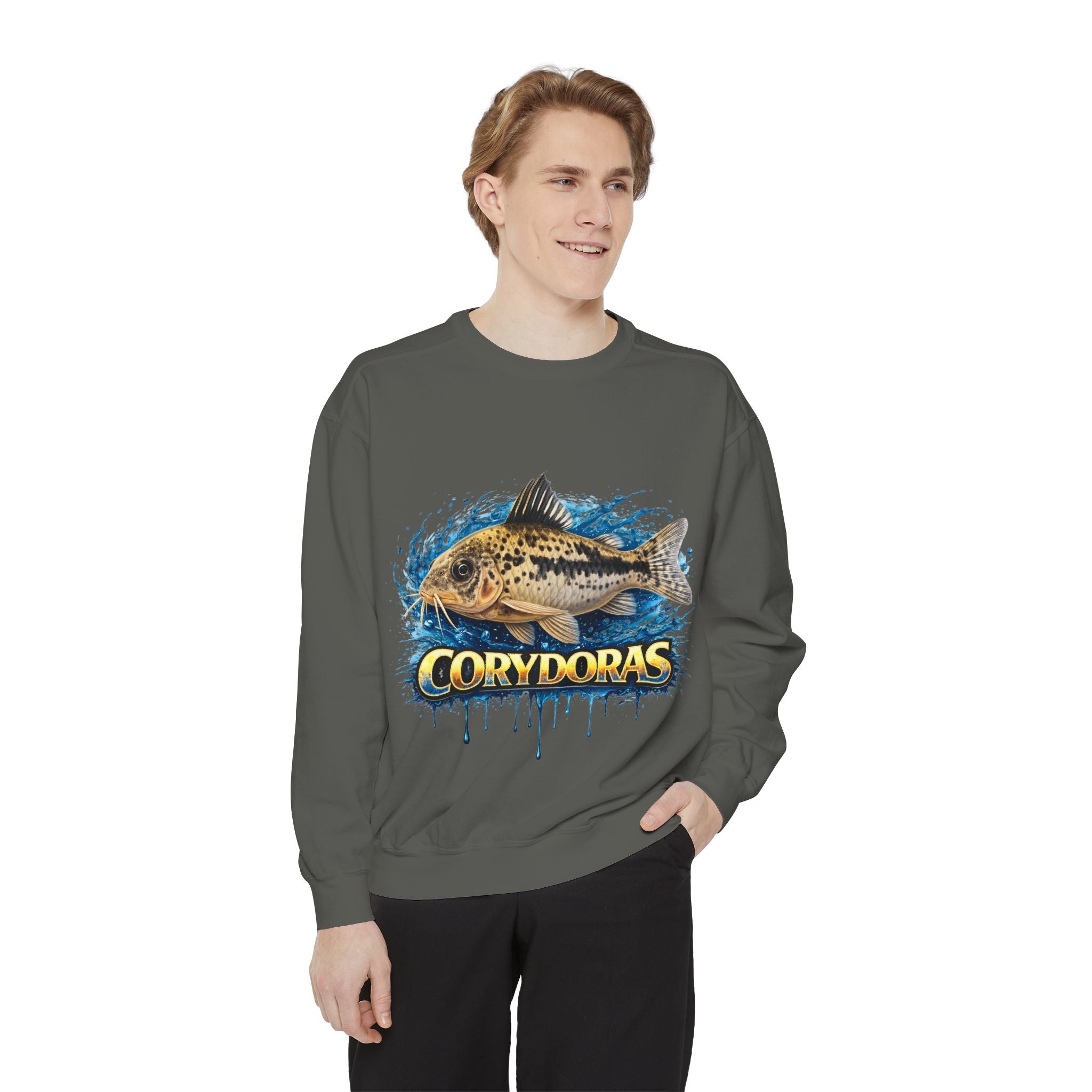 Corydoras Fish Sweatshirt — Aquatic Aquarium Catfish Graphic Crewneck