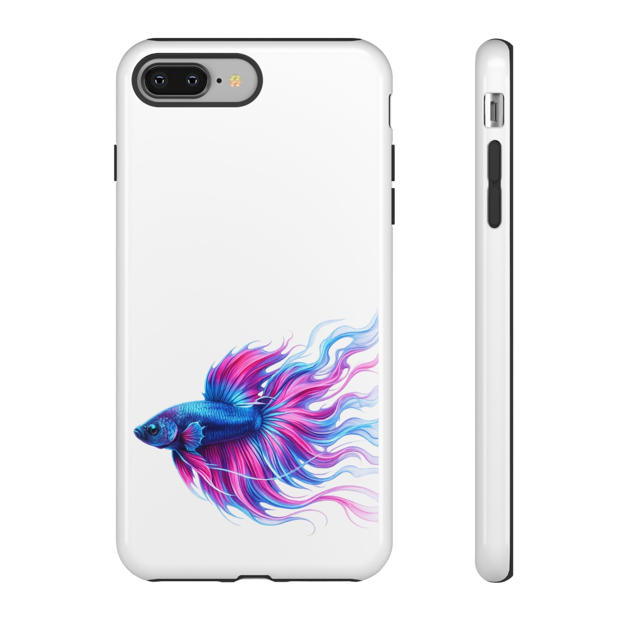 Betta Fish Tough Phone Case — Colorful Watercolor Fish Protective Cover