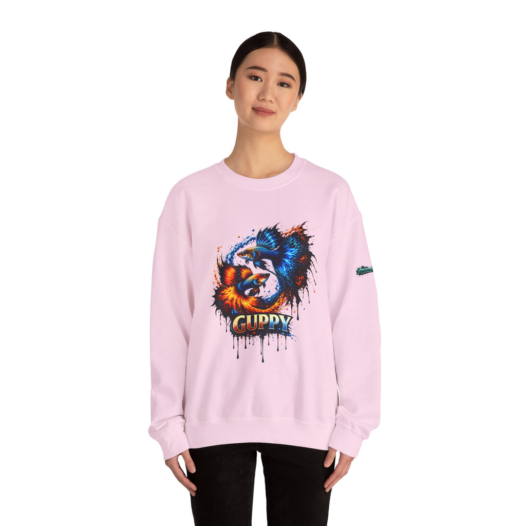 Fire & Ice Guppy – Premium "Neon Flare" Crewneck Sweatshirt